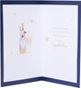 Blue & Gold Design Wedding Day Congratulations Card