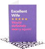 Funny Review Design Wife Anniversary Card
