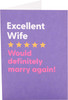 Funny Review Design Wife Anniversary Card