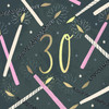 Candles Design Contemporary Luxury Foiled 30th Birthday Card
