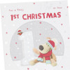 Boofle with Number Special Girl 1st Christmas Card