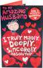 Funny 100% Handsome Husband Valentine's Day Card Badge Design