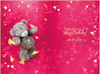Bear With Hearts For Wonderful Husband 3D Birthday Keepsake Card