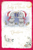 Bears Holding Gift Aunty And Uncle Christmas Card