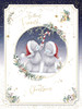 Bears With Candy Canes Brilliant Fiancé Luxury Boxed Handmade Christmas Card