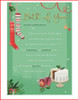 Stockings & Cake Design For Both of You Christmas Card