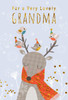 Birds Design Lovely Grandma Christmas Card