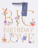 Birthday Love Floral Design Medium Gift Bag