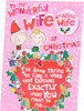 Wigwam Characters Wonderful Wife Christmas Card with Badge