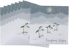 Pack of 8 Dancing Penguins Marie Curie Charity Christmas Cards