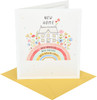 House with Flowers on Rainbow Design New Home Congratulations Card House with Flowers on Rainbow Design New Home Congratulations Card