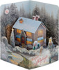Snowy Cottage with Deck the Halls Sound Happy Holidays Musical Christmas Card