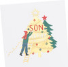 Person Decorating Xmas Tree Son Christmas Card Person Decorating Xmas Tree Son Christmas Card