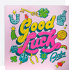 Neon Colour Design 'Icons' Contemporary Good Luck Card Neon Colour Design 'Icons' Contemporary Good Luck Card
