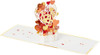 Gold & Red Hearts Design 3D & Pop Up Love Card Anniversary, Valentines, Engagement Birthday