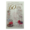 Elegant 60th Birthday Celebration Opacity Card