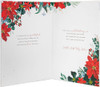 Traditional Illustrated Poinsettia Heart Design One I Love Luxury Boxed Christmas Card