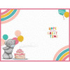 Bear With Cake Open Birthday Card