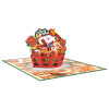 Festive Basket with Santa & Holiday Decor 3D Pop Up Christmas Card