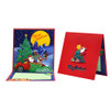 Santa Driving a Red Car Festive 3D Pop Up Christmas Card