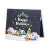 Snowy Night Scene Happy Holidays & New Year 3D Pop Up Christmas Card