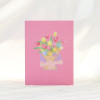 Tulips in Hand 3D Pop Up Greeting Card