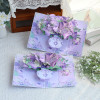 Purple Hydrangea Rose Bouquet 3D Pop Up Greeting Card