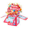 Heart Balloons Bright Red 3D Pop Up Birthday Box Card