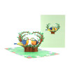 Two Birds in Heart Nest 3D Pop Up Greeting Card