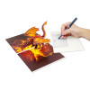 Rock Cracked Fire breathing Dragon 3D Pop Up Greeting Card