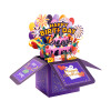 Fireworks Vivid Purple 3D Pop Up Birthday Box Card