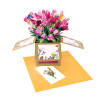 Tulip Beige Birthday 3D Pop Up Box Card
