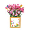 Tulip Beige 3D Pop Up Birthday Box Card - Spring Mother's Day Birthday Mum