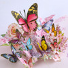 Pink Butterfly 3D Pop Up Greeting Card - Birthday Mother Anniversary Valentine's Day