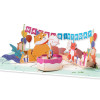 Puppy & Kitty 3D Animal Flag Pop Up Birthday Card