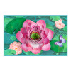 Floating Grace Pink Lotus 3D Pop Up Greeting Card - Birthday Mother Anniversary Valentine's Day