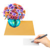 Daisy Delight Vibrant Pop Up Flower Vase Card