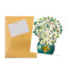 Golden Bloom White Daisy 3D Pop Up Vase Greeting Card
