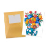 Tulip Harmony 3D Pop Up Vase Greeting Card - Birthday Anniversary Mother's Valentine's Day