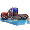 Highway Hero 3D Semi-Truck Pop Up Greeting Card - Birthday Anniversary Holiday