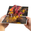 Fiery Red Dragon Fantasy 3D Pop Up Greeting Card - Birthday Event Holiday