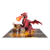 Fiery Red Dragon Fantasy 3D Pop Up Greeting Card - Birthday Event Holiday