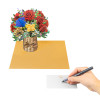 Basket of Colourful Roses Design 3D Pop Up Card
