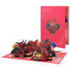 Love in Full Bloom Rose Bouquet Pop Up Greeting Card