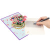 Blooming Elegance Tulip Basket 3D Pop Up Greeting Card