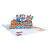Party on Track 3D Pop Up Train Birthday Card