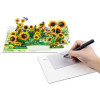 Golden Glow Sunflower 3D Pop Up Greeting Card