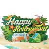 Chill & Cheers Beach Themed 3D Pop Up Retirement Card