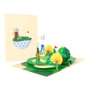 Swing Into Joy Golfer’s Celebration Pop Up Card