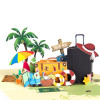 Vacation Mode Travel 3D Pop Up Greeting Card